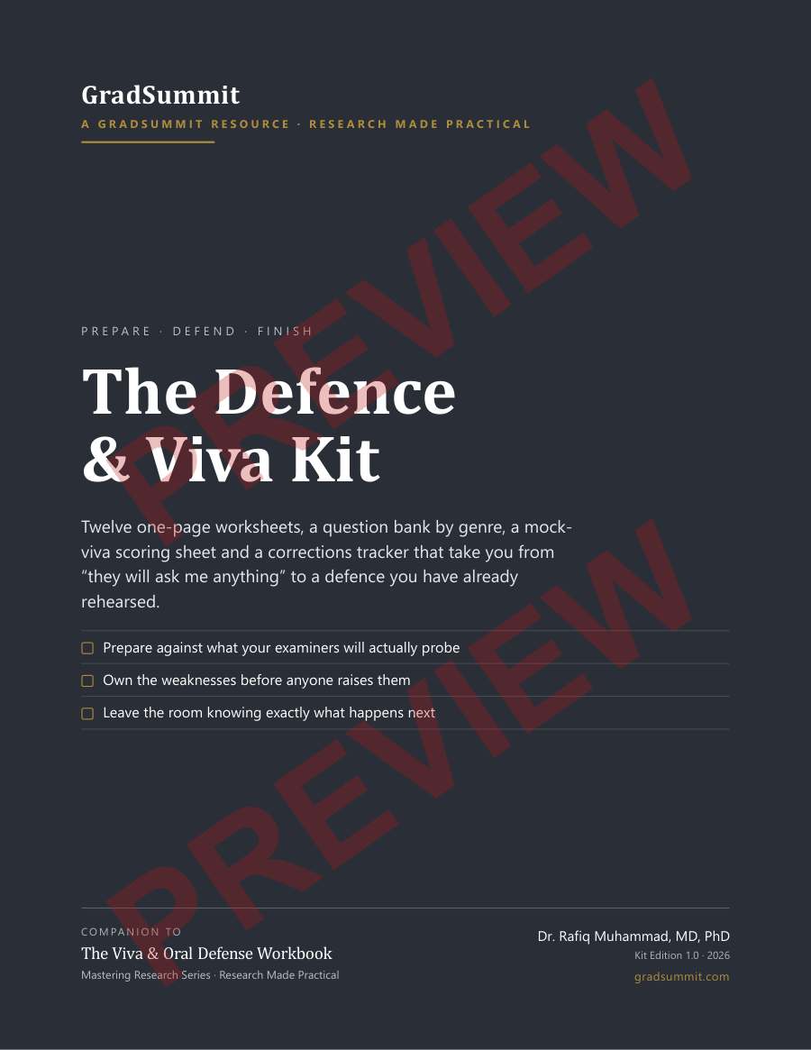 Cover of The Defence & Viva Kit