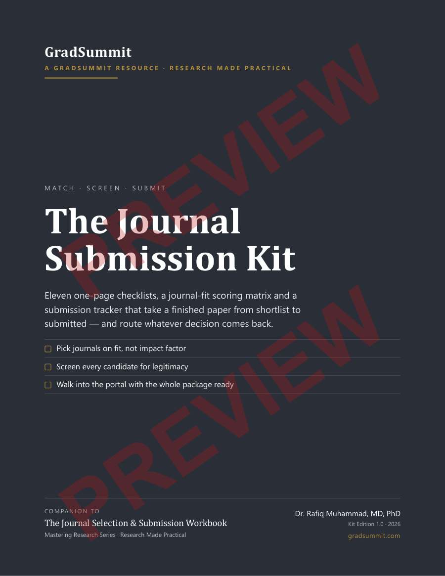 Cover of The Journal Submission Kit